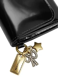 Essential Flap Card Case with Charm 