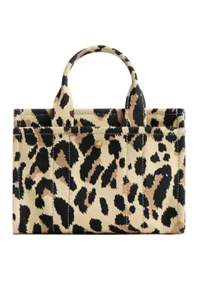 Cargo Tote Bag 20 with Leopard Print