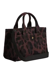 Cargo Tote Bag 20 with Leopard Print