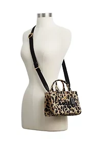 Cargo Tote Bag 20 with Leopard Print