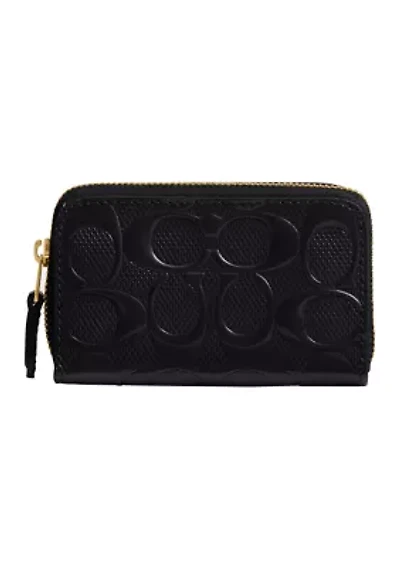 Boxed Essential Small Zip Around Card Case with Cherry Print