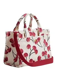 Cargo Tote Bag 20 with Cherry Print