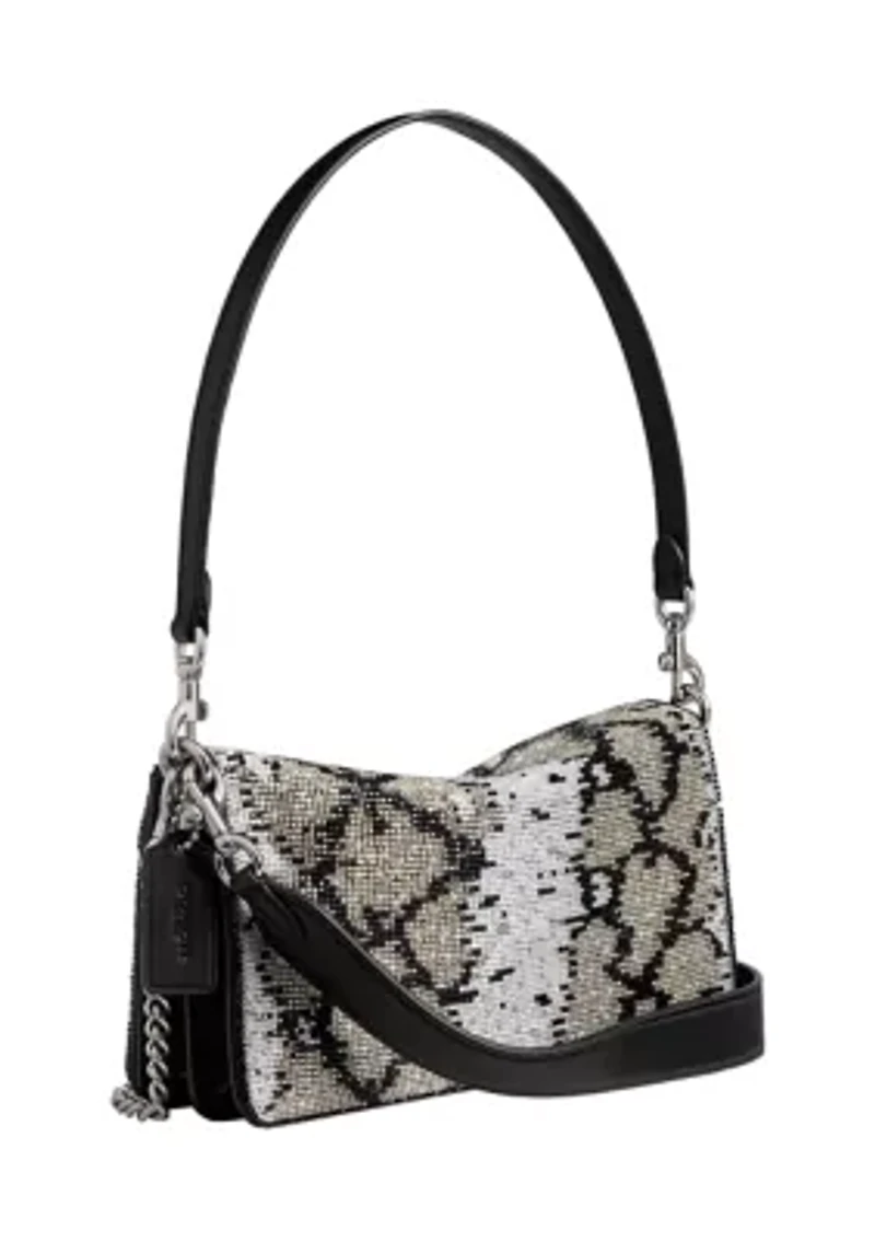 Tabby Shoulder Bag 26 with Beaded Snake