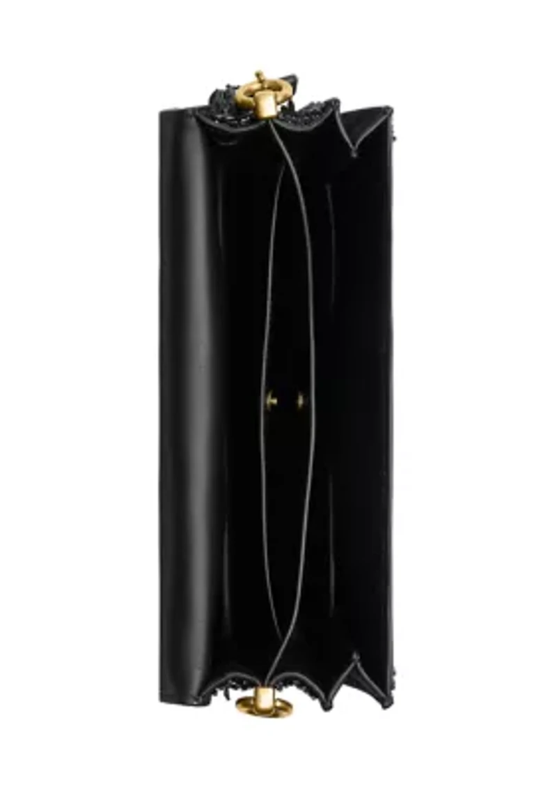 Tabby Shoulder Bag with Crystal Beaded Fringe