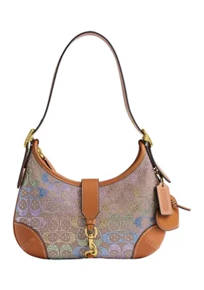 Hamptons Hobo Bag in Crystal Signature Jacquard