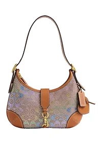 Hamptons Hobo Bag in Crystal Signature Jacquard