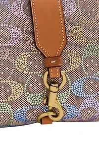 Hamptons Hobo Bag in Crystal Signature Jacquard