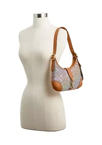 Hamptons Hobo Bag in Crystal Signature Jacquard