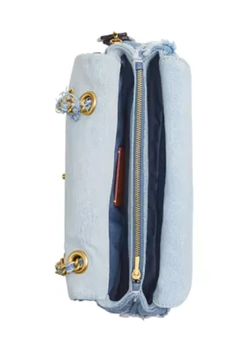 Quilted Denim Patchwork Tabby Shoulder Bag