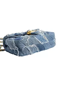 Quilted Denim Patchwork Tabby Shoulder Bag