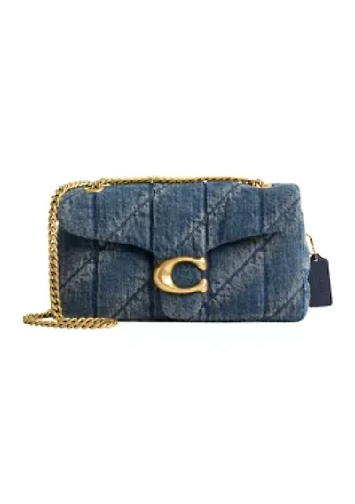 Quilted Loved Denim Tabby Shoulder Bag