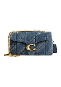 Quilted Loved Denim Tabby Shoulder Bag