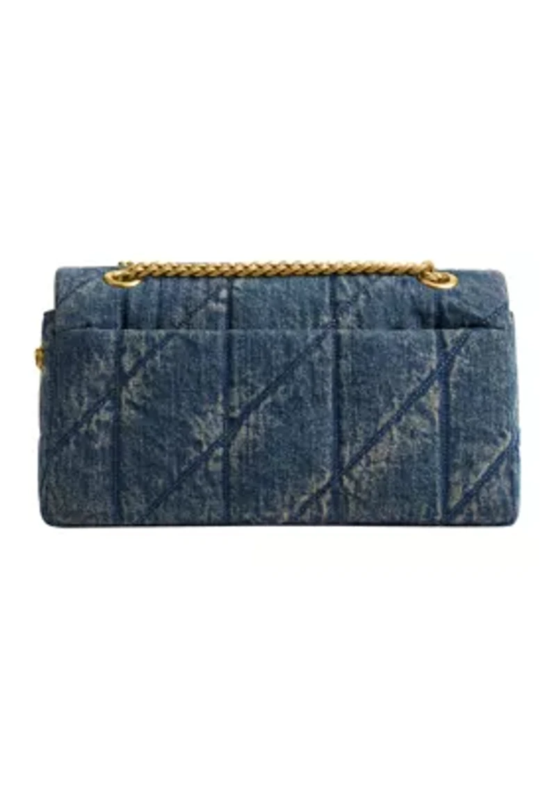 Quilted Loved Denim Tabby Shoulder Bag