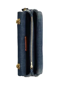 Quilted Loved Denim Tabby Shoulder Bag