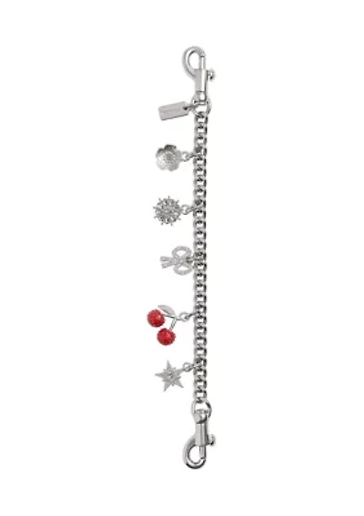 Crystal Motif Chain Bag Charm