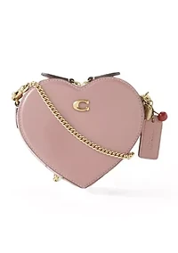 Spazzolato Leather Heart Crossbody
