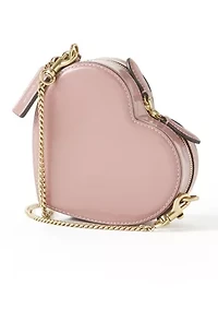 Spazzolato Leather Heart Crossbody