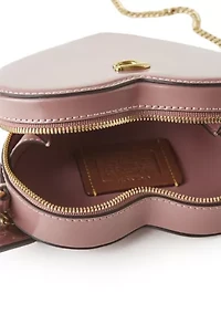 Spazzolato Leather Heart Crossbody