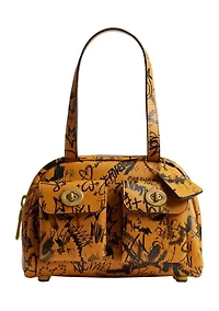 Twin Turnlock Bag 20 with Graffiti Print