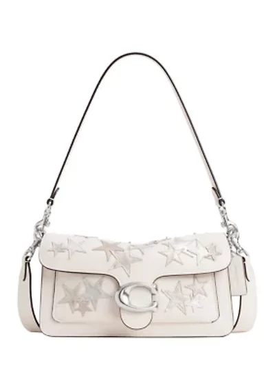  Star Appliqué Natural Grain Tabby Shoulder Bag