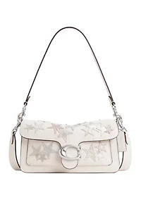  Star Appliqué Natural Grain Tabby Shoulder Bag