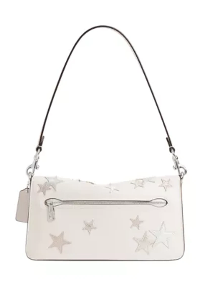  Star Appliqué Natural Grain Tabby Shoulder Bag