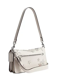  Star Appliqué Natural Grain Tabby Shoulder Bag