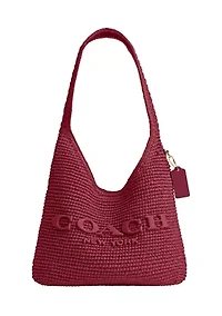 Refined Weave Straw Brooklyn Shoulder Bag