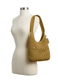 Refined Weave Straw Brooklyn Shoulder Bag