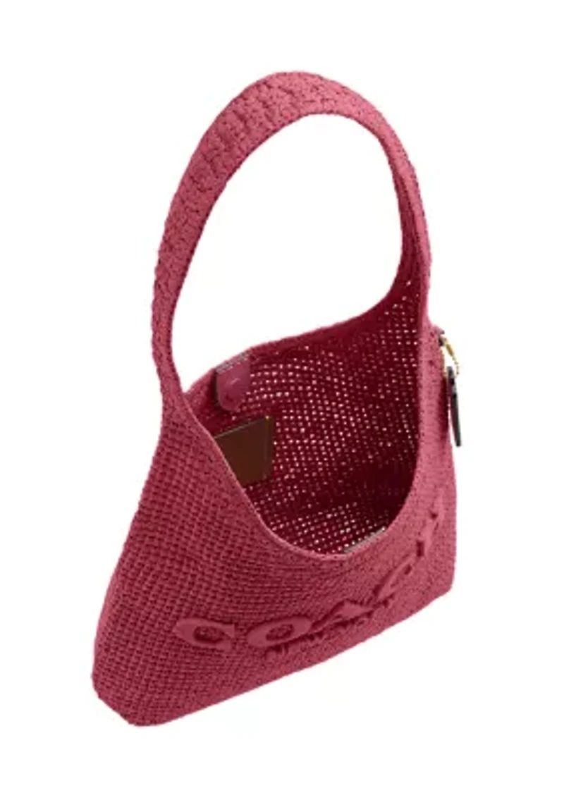 Refined Weave Straw Brooklyn Shoulder Bag