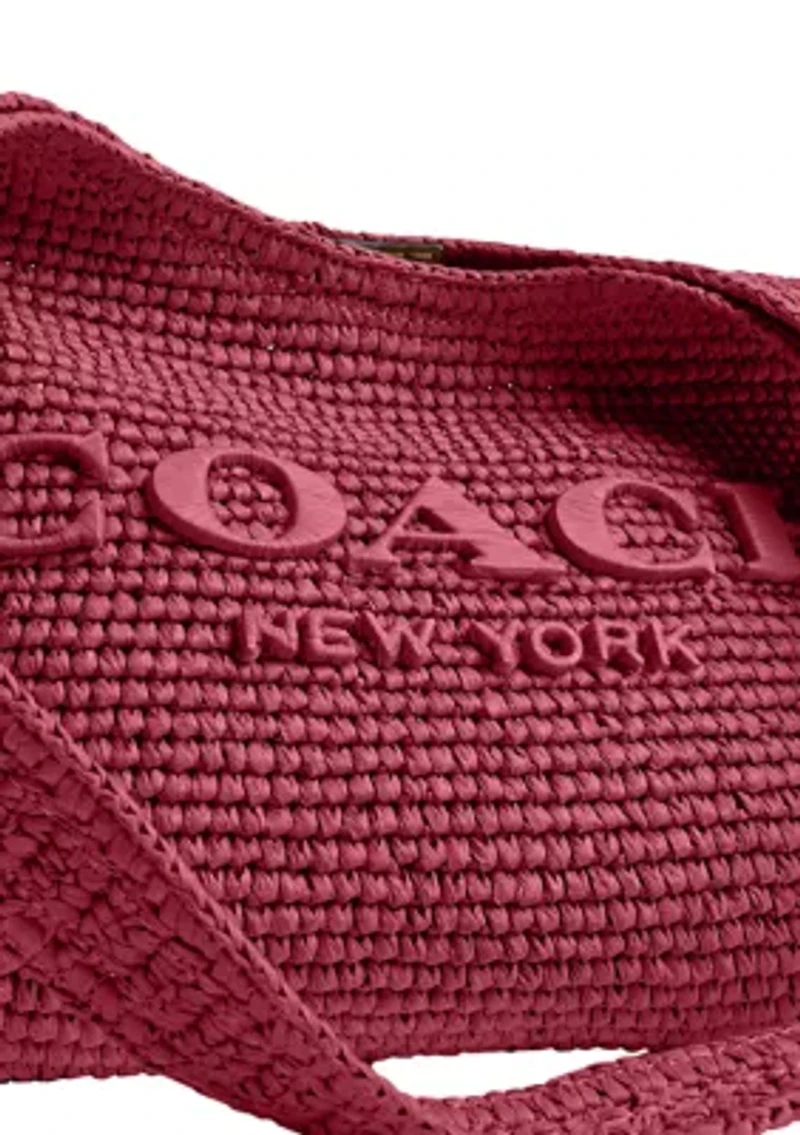 Refined Weave Straw Brooklyn Shoulder Bag