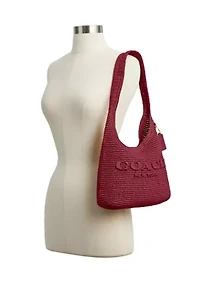 Refined Weave Straw Brooklyn Shoulder Bag