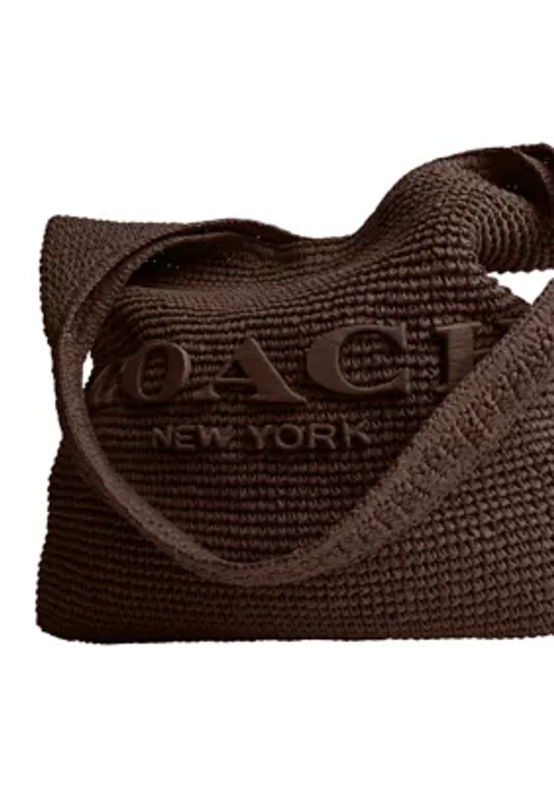 Refined Weave Straw Brooklyn Shoulder Bag