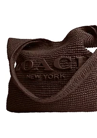 Refined Weave Straw Brooklyn Shoulder Bag