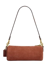 Suede Barrel Bag
