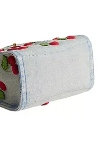 Cargo Tote Bag with Cherry Embroidery