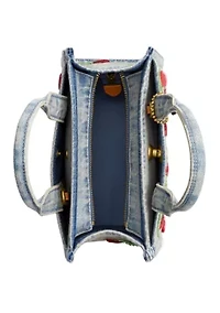 Cargo Tote Bag with Cherry Embroidery