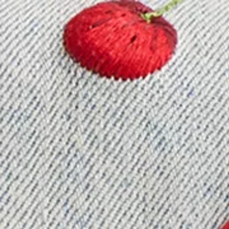 Tabby Shoulder Back with Cherry Embroidery