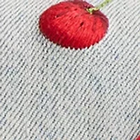 Tabby Shoulder Back with Cherry Embroidery