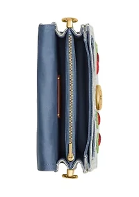 Tabby Shoulder Bag with Cherry Embroidery