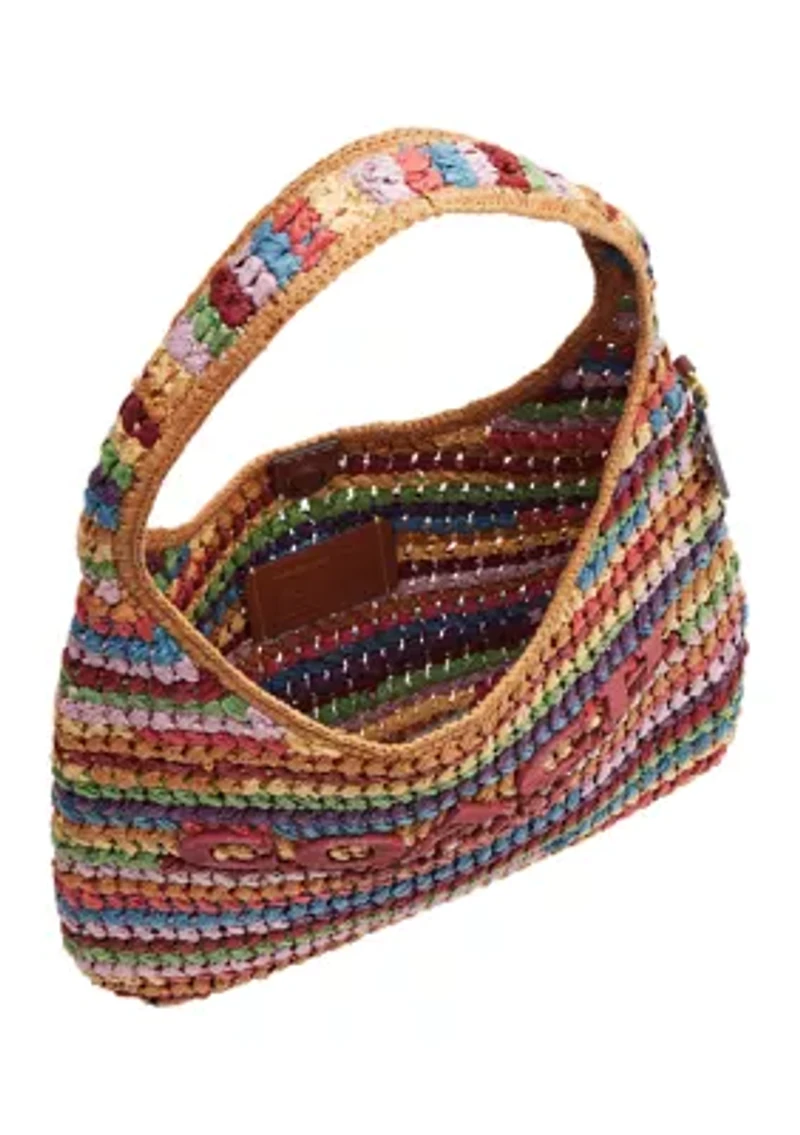 Large Weave Straw Brooklyn Shoulder Bag