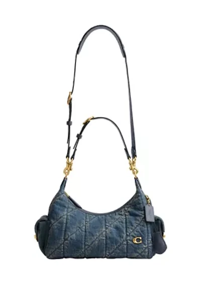 Pocket Juliet Bag in Quilted Cotton Denim