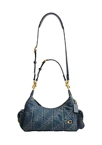 Pocket Juliet Bag in Quilted Cotton Denim