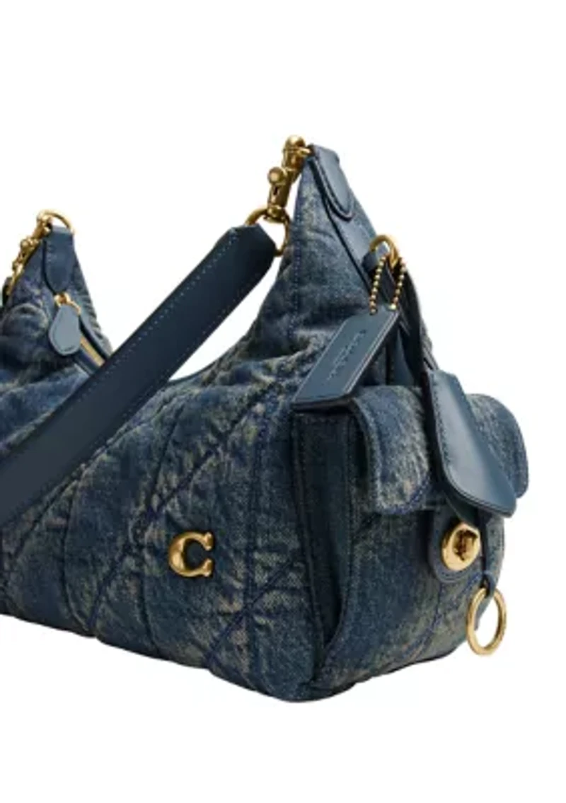 Pocket Juliet Bag in Quilted Cotton Denim