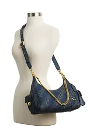 Pocket Juliet Bag in Quilted Cotton Denim