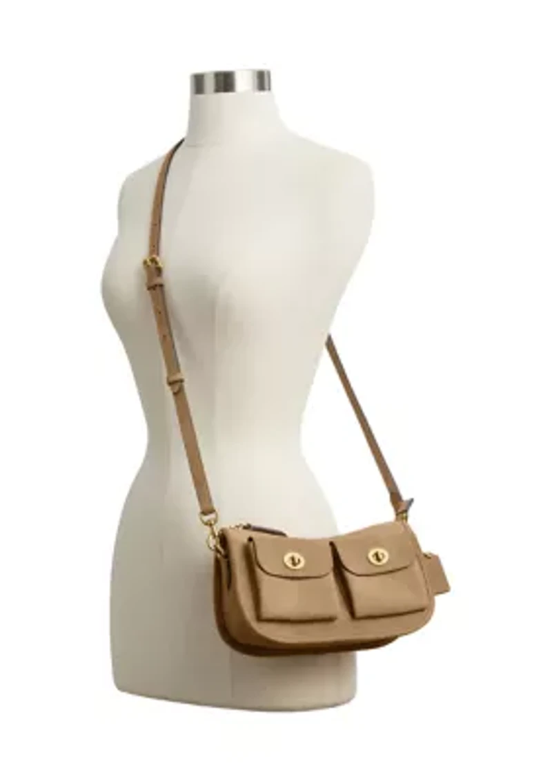 Suede Twin Turnlock Waverly Bag