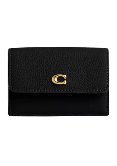 Essential Polished Pebble Mini Leather Tri Fold Wallet