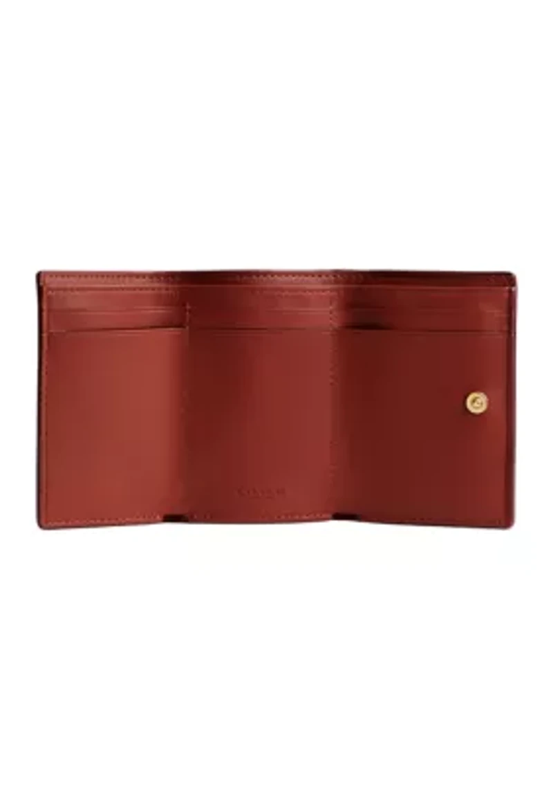 Essential Coated Canvas Signature Mini Trifold Wallet