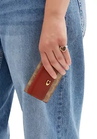 Essential Coated Canvas Signature Mini Trifold Wallet