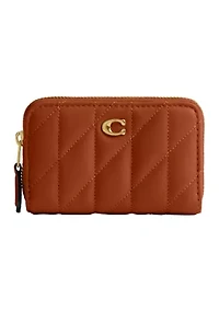 Small Zip Around Card Case with Pillow Quilting